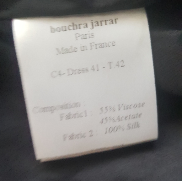 BOUCHRA JARRAR Silk Trim V-Neck Sleeveless Dress 42 - Picture 10 of 16